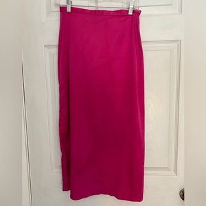 Hot pink Forever21 Midi Skirt